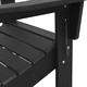 3-частов градински комплект от черен HDPE - 2 сгъваеми Adirondack стола (74.5x80.5x90 см) и странична маса (38x38x45 см)