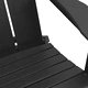 3-частов градински комплект от черен HDPE - 2 сгъваеми Adirondack стола (74.5x80.5x90 см) и странична маса (38x38x45 см)