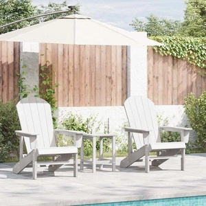 Комплект градински столове Adirondack 2 броя бели 74x82x90 см HDPE