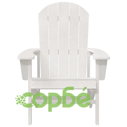 Комплект градински столове Adirondack 2 броя бели 74x82x90 см HDPE ➤ топ цена ➤ sorbe.bg