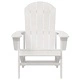 Комплект градински столове Adirondack 2 броя бели 74x82x90 см HDPE