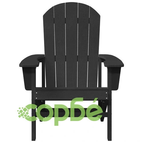 Adirondack столове комплект 2 броя, черни, 74x82x90 см, HDPE материал ➤ топ цена ➤ sorbe.bg