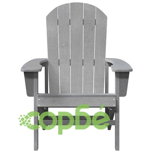 Градински столове Adirondack 2 бр. светлосиви 74x82x90 см HDPE ➤ топ цена ➤ sorbe.bg