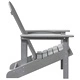 Градински столове Adirondack 2 бр. светлосиви 74x82x90 см HDPE