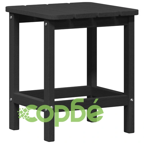 Комплект за градински отдих - 2 стола и маса от черен HDPE материал ➤ топ цена ➤ sorbe.bg