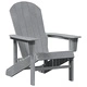 3-частен комплект градински мебели Adirondack - 2 стола и маса от HDPE, светлосиви