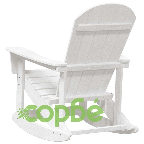 Адирондак люлеещи се столове комплект 2 броя бяло HDPE 73.5x92x90 см ➤ топ цена ➤ sorbe.bg