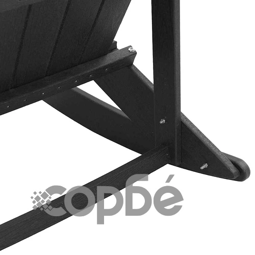 Адирондак люлеещи се столове 2 бр. черни HDPE 73.5x92x90 см ➤ топ цена ➤ sorbe.bg