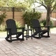 Адирондак люлеещи се столове 2 бр. черни HDPE 73.5x92x90 см