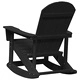 Адирондак люлеещи се столове 2 бр. черни HDPE 73.5x92x90 см