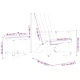 Комплект за градина 3 части от HDPE - маса и 2 люлеещи се столове в тъмносиньо