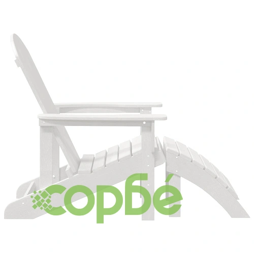 Комплект 2 бр. Adirondack столове с подлакътници от бял HDPE материал ➤ топ цена ➤ sorbe.bg