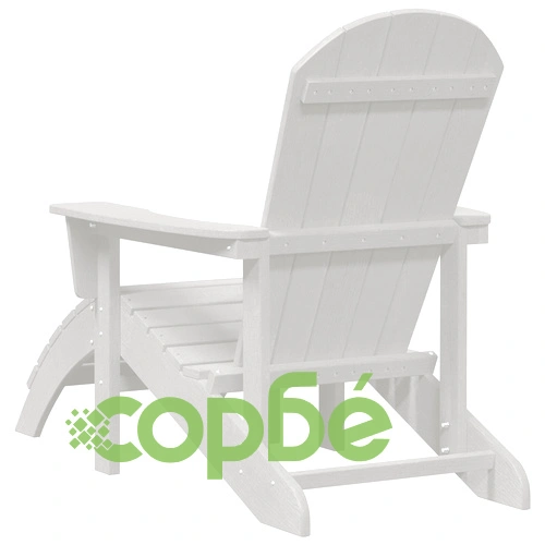 Комплект 2 бр. Adirondack столове с подлакътници от бял HDPE материал ➤ топ цена ➤ sorbe.bg
