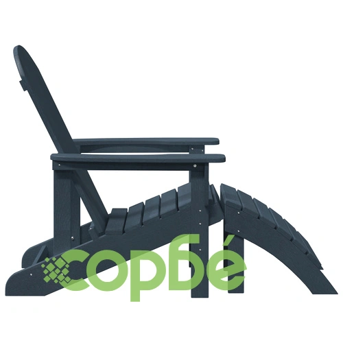Комплект 2 броя Adirondack столове с подлакътници от HDPE в тъмносин цвят ➤ топ цена ➤ sorbe.bg