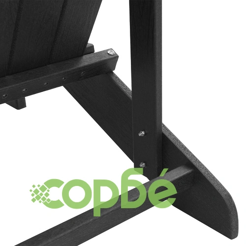 Градински столове Adirondack 2 бр Черни от HDPE материал ➤ топ цена ➤ sorbe.bg
