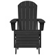 Градински столове Adirondack 2 бр Черни от HDPE материал