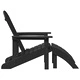 Градински столове Adirondack 2 бр Черни от HDPE материал