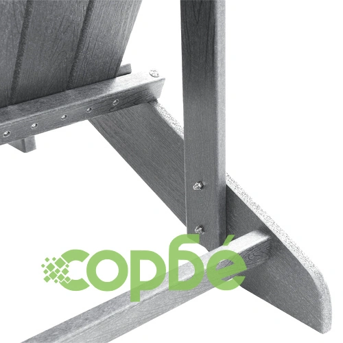 Градински столове Adirondack с подлакътници 2 бр. светлосив HDPE ➤ топ цена ➤ sorbe.bg