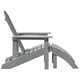 Градински столове Adirondack с подлакътници 2 бр. светлосив HDPE