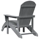 Градински столове Adirondack с подлакътници 2 бр. светлосив HDPE