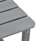 3-части градински комплект Adirondack от светлосив HDPE - 2 стола с поставка за крака и странична маса 38x38x45 см