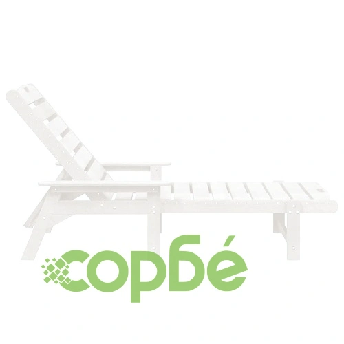 Шезлонги 2 броя бели 162x53x98.5 см HDPE ➤ топ цена ➤ sorbe.bg