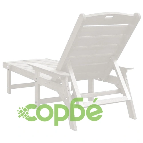 Шезлонги 2 броя бели 162x53x98.5 см HDPE ➤ топ цена ➤ sorbe.bg