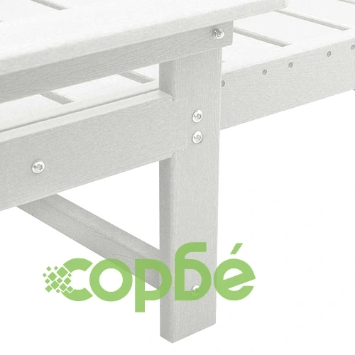 Шезлонги 2 броя бели 162x53x98.5 см HDPE ➤ топ цена ➤ sorbe.bg