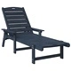 Градински шезлонги 2 броя тъмносини 162x53x98.5 см HDPE