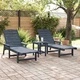 Градински шезлонги 2 броя тъмносини 162x53x98.5 см HDPE