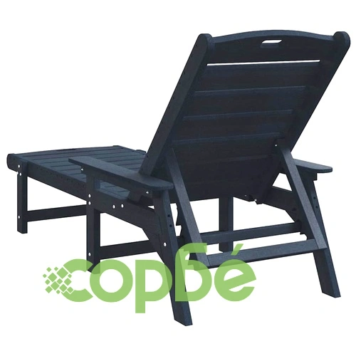 Градински шезлонги 2 броя тъмносини 162x53x98.5 см HDPE ➤ топ цена ➤ sorbe.bg