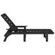 Шезлонги HDPE 2 броя черни 162x53x98.5 см за градина и балкон