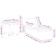 Комплект градински мебели 3 части бял HDPE - 2 шезлонга и масичка