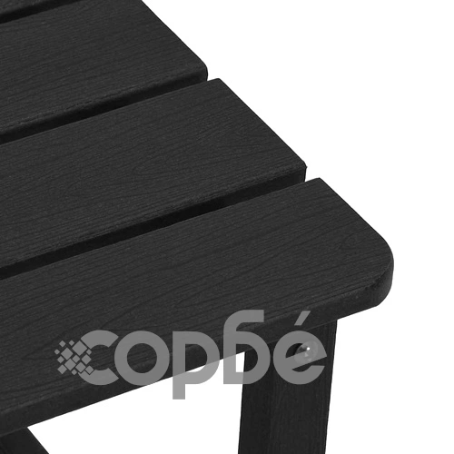 Комплект градински шезлонги HDPE 3 части черни 53x162x98.5 см ➤ топ цена ➤ sorbe.bg