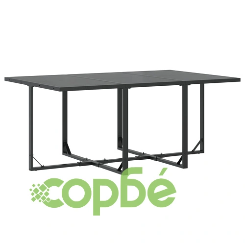 Комплект за градинско хранене с 9 части - маса и столове от стомана и полиратан с възглавници ➤ топ цена ➤ sorbe.bg