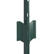 Оградни колони U-образни 44 бр. стомана зелени 100 cm