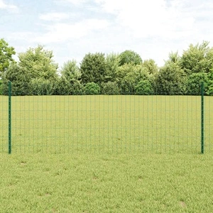 Евро ограда с 11 U колчета зелена 0.8x25 м прахово боядисана стомана