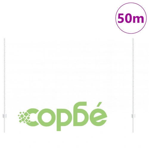 Заварена телена ограда от поцинкована стомана със сребристо покритие, 1.4x50 м, с 44 U-образни стълба ➤ топ цена ➤ sorbe.bg