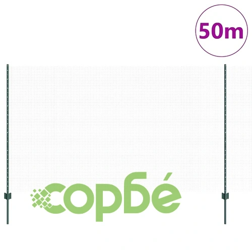 Заварена мрежеста ограда с колчета зелена 1.4 x 50 м стомана ➤ топ цена ➤ sorbe.bg