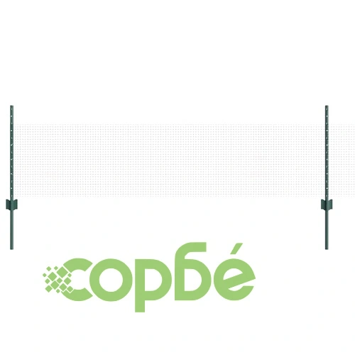 Заварена мрежеста ограда с U колчета зелена 0.5 x 100 м стомана ➤ топ цена ➤ sorbe.bg