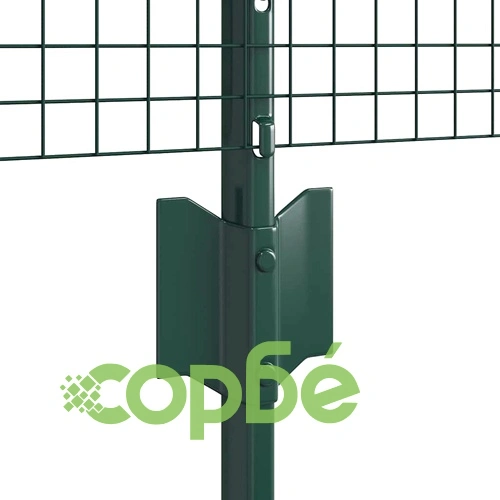 Заварена оградна мрежа с 44 U колчета зелена 0.5x100 м стомана ➤ топ цена ➤ sorbe.bg