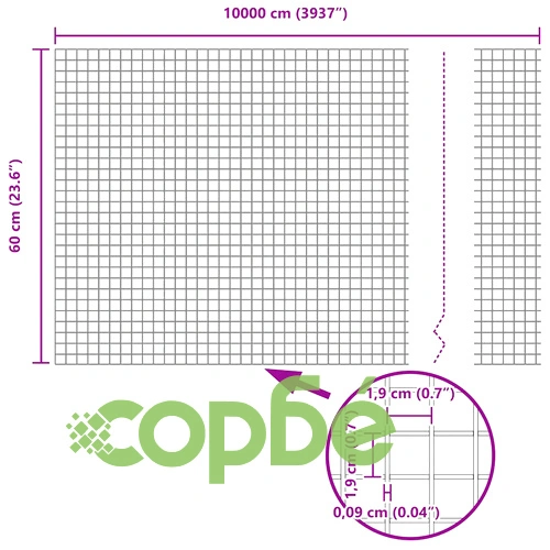 Заварена мрежеста ограда с 44 U-образни колчета зелена 0.6x100 м стомана ➤ топ цена ➤ sorbe.bg