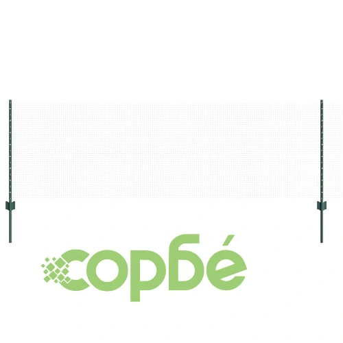 Ограда със заварена мрежа и 44 колчета Зелена 0.8x100 м Стомана ➤ топ цена ➤ sorbe.bg