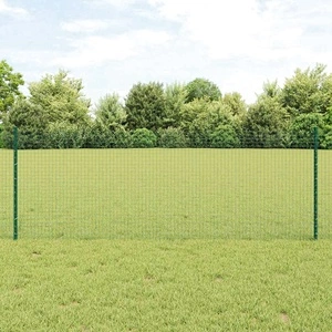 Заварена метална ограда с колчета зелена 0.8x100 м стомана