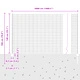 Сглобяема телена ограда от поцинкована стомана със 44 U стълба, Сиво, 1.4x50 м