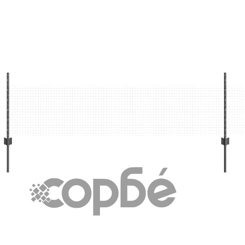 Заварена телена ограда със стоманени колове 100 x 0,5 м, сива ➤ топ цена ➤ sorbe.bg