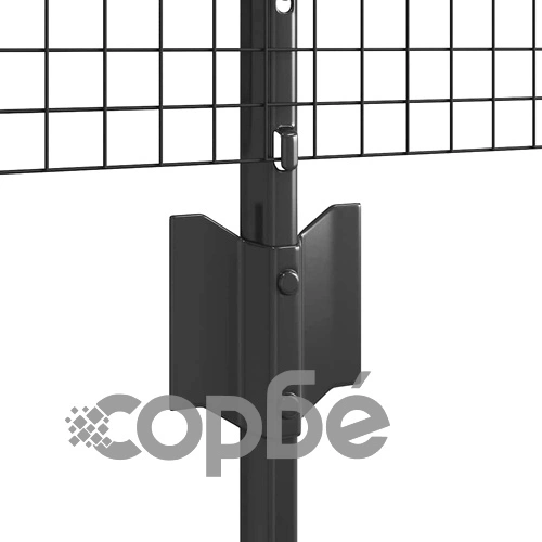 Заварена телена ограда със стоманени колове 100 x 0,5 м, сива ➤ топ цена ➤ sorbe.bg