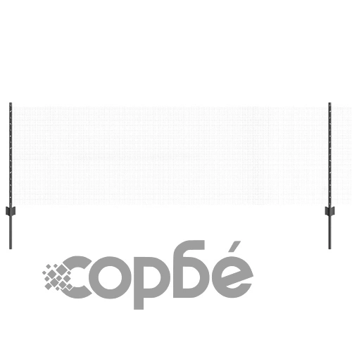 Заварена телена ограда с колове 100 x 0,8 м - стомана, сиво ➤ топ цена ➤ sorbe.bg
