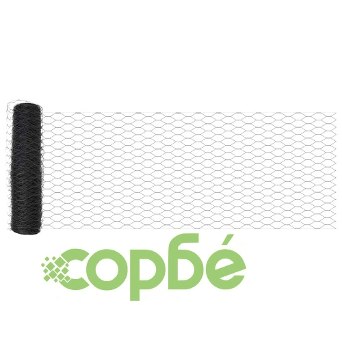 Градинска ограда шестоъгълна сива 0.8 x 100 м стомана с колчета ➤ топ цена ➤ sorbe.bg