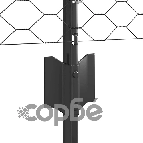 Градинска ограда шестоъгълна сива 0.8 x 100 м стомана с колчета ➤ топ цена ➤ sorbe.bg
